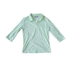 Carolyn Taylor Womens size M Blouse m lace Collared Lightweight